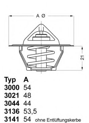 WAHLER - 3136.82D50 - Термостат Renault 1.6D/1.9D