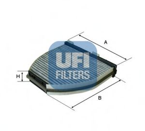 UFI - 54.163.00 - Фільтр салону MERCEDES C 212 07-, E 212 09-, CLS 11- вугільний (вир-во UFI)