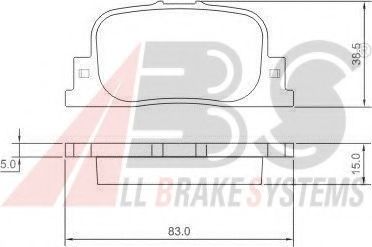 Гальмівнi колодки дисковi Toyota Camry 2.2, 3.0 08/96-11/0