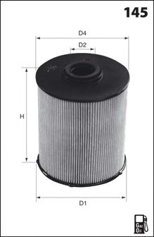 MECAFILTER - ELG5259 - Фільтр паливний DB C220/270/320 CDI