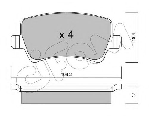 CIFAM - 822-676-0 - Гальмівні колодки зад. Ford Galaxy/S-Max 06-15 (TRW)