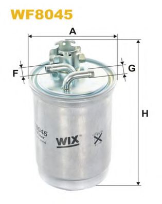 WIX FILTERS - WF8045 - Фільтр паливний  VW 1,6/1,9D/TD/TDI 87- (з підігрівом)