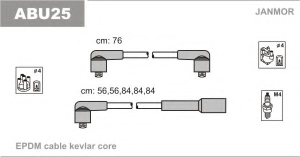 К-кт висововольтних проводів VW T4 2.5 90-03