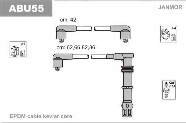 JANMOR - ABU55 - Провода В/В VW Passat 2.0 16V -96