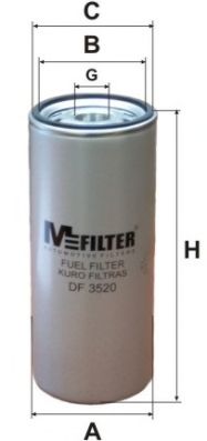 MFILTER - DF 3520 - Фильтр топливный D108 h263 M32x1.5