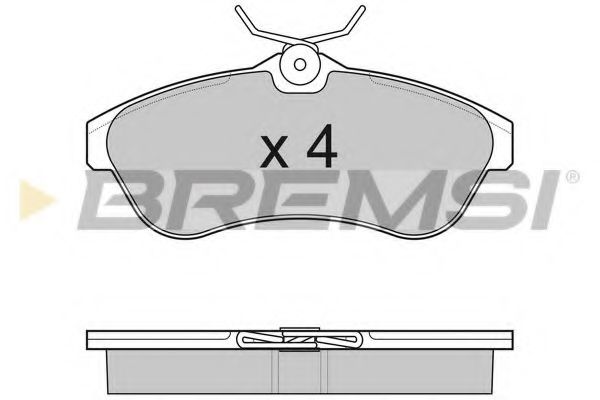 BREMSI - BP3009 - Тормозные колодки перед. Citroen C2/C3 02- (TRW) (128,7x56,1x19)