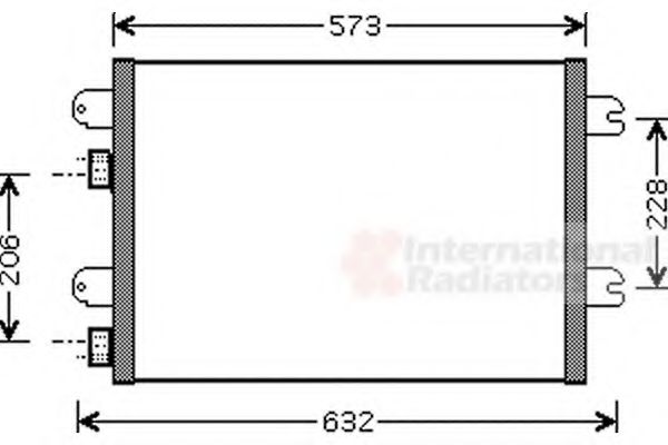 VAN WEZEL - 43005317 - Радиатор кондиционера DACIA LOGAN (04-) (пр-во Van Wezel)