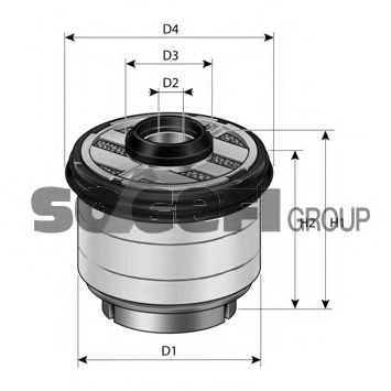 PURFLUX - C802 - Фільтр паливний Toyota Hilux III 2.5D-3.0D 05-