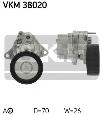 SKF - VKM 38020 - Натяжник паска приводного DB Sprinter/Vito CDI OM611/612/646