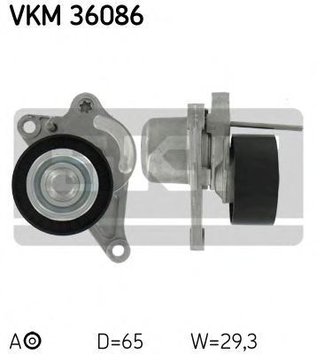 SKF - VKM 36086 - Натяжний механізм з роликом паска поліклинового Renault/Opel  2.0dCi, 2.3CDTi