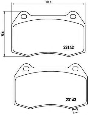 Гальмівні колодки перед. Nissan 350 Z (Z33) 05-/Infiniti G35 (V35)