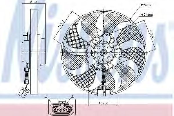 NISSENS - 85715 - Вентилятор радіатора