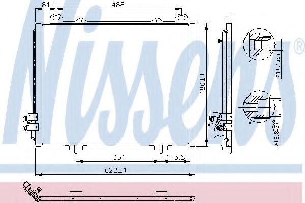 NISSENS - 94285 - Радіатор кондиціонера DB E-class (W210, S210) 95-03