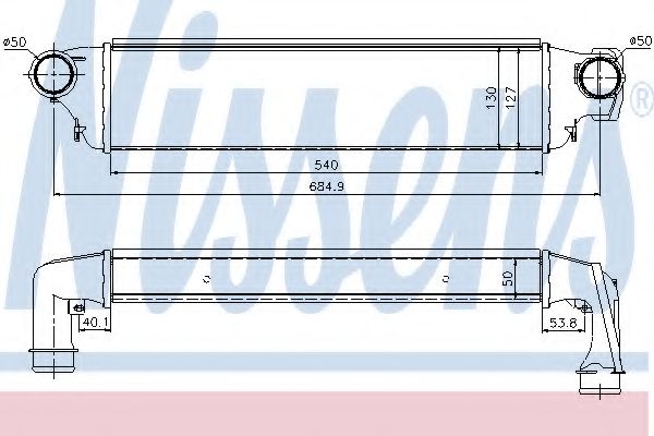 NISSENS - 96741 - Інтеркулер BMW 3(E46) 2.0/3.0D 98-