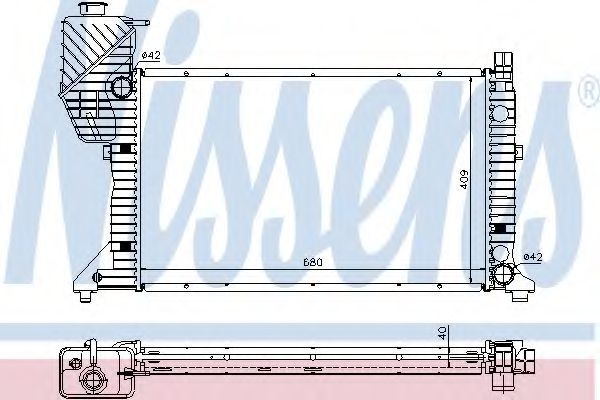 NISSENS - 62685A - Радіатор DB Sprinter 95-  +AC