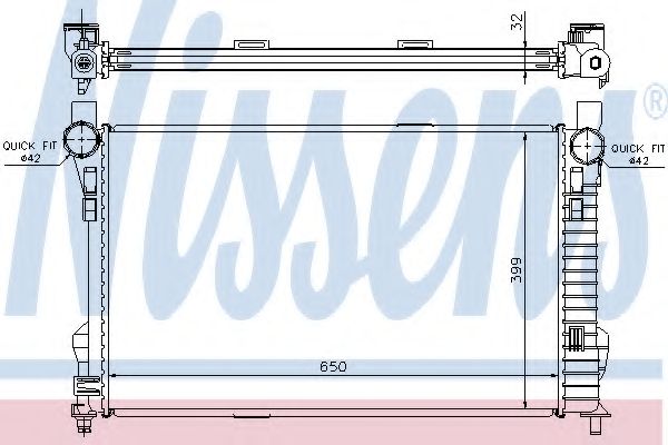 Радіатор охолодження MERCEDES C (C203), E .02-12.10