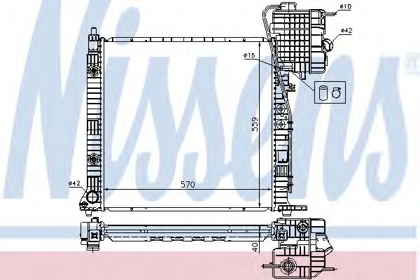 Радіатор DB Vito 638 2.2CDI/2.3TD 96- (АКПП)