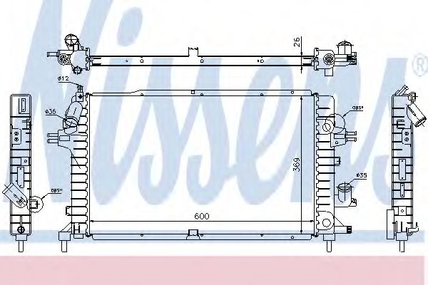 NISSENS - 63029A - Радіатор охолодження Opel Astra H 1.7 CDTi ±AC