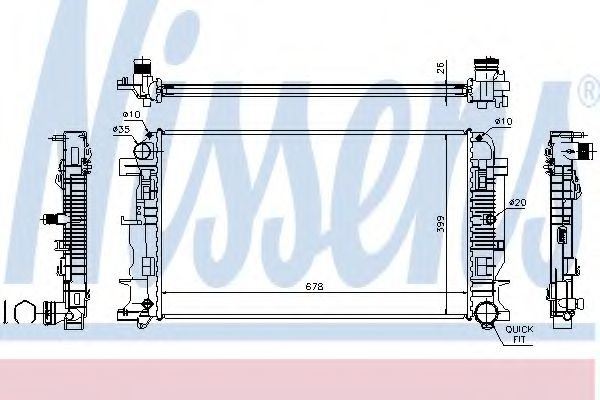 Радіатор охолодження DB Sprinter/VW Crafter 30-50 06-