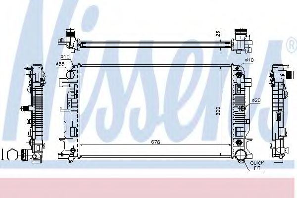 NISSENS - 67157A - Радіатор охолодження DB Sprinter 06-