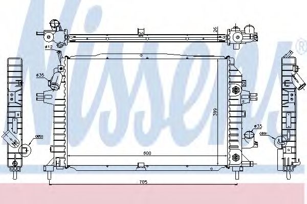 Радіатор охолодження (AT) OPEL ZAFIRA B 1.7D/1.9D/2.0 07.05-