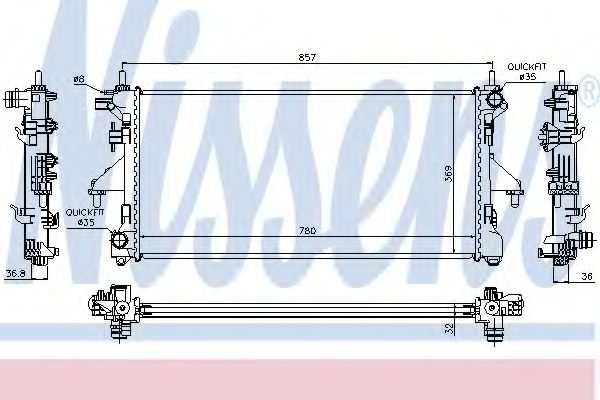 NISSENS - 63556 - Радиатор охлажения Fiat Ducato 06-