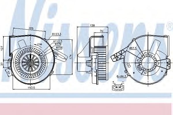 Моторчик вентилятора салона Audi A2/Skoda Fabia/VW Polo 02-