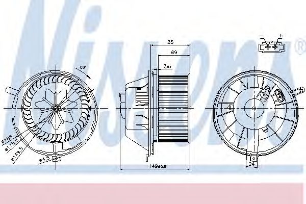 Вентилятор салону Audi A3/VW Caddy 1.4-2.0 03-