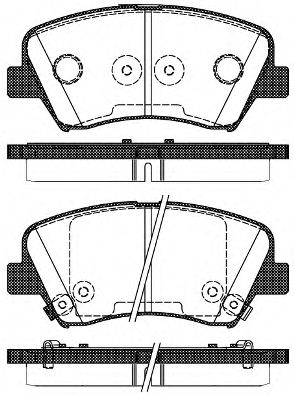 REMSA - 1412.32 - Гальмівні колодки диск.передні Hyundai  i30, Kia Ceed,Rio III,Sorento II 1.1CRDi-2.4i 09-