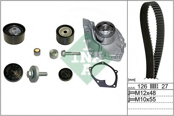 К-кт ГРМ+ помпа Renault Laguna II 1.8/2.016V 01-