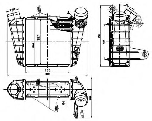 NRF - 30842 - Інтеркулер Skoda Fabia, Roomster; VW Fox, Polo  1.4-1.9D 08.99-03.10