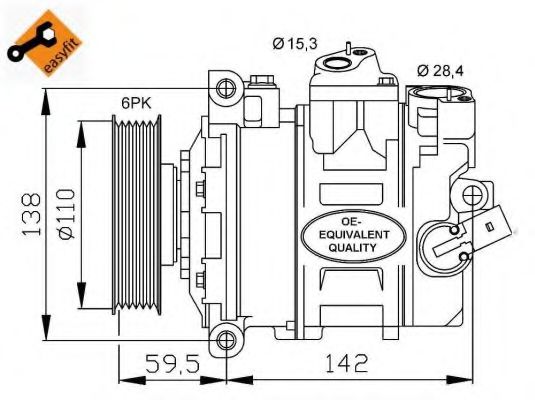 NRF - 32146 - Компресор кондиціонера Seat Altea 2.0 TDI 01.03 -
