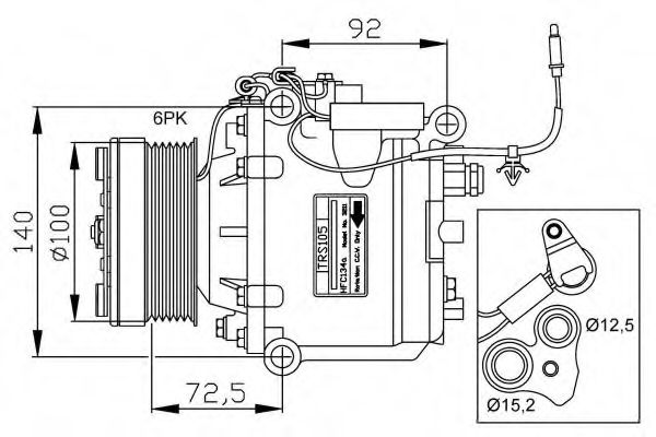 NRF - 32165G - Компрессор, кондиционер (Кондиционер)