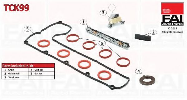 FAI AUTOPARTS - TCK99 - К-кт ланцюга ГРМ (з ущільненнями) Fiat/Ford/PSA 2.0Jtd/2.0Tdci/2.0Hdi