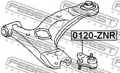 FEBEST - 0120-ZNR - ОПОРА ШАРОВАЯ TOYOTA AVENSIS ADT25#/AZT25#/CDT250/ZZT25# 2003-2008