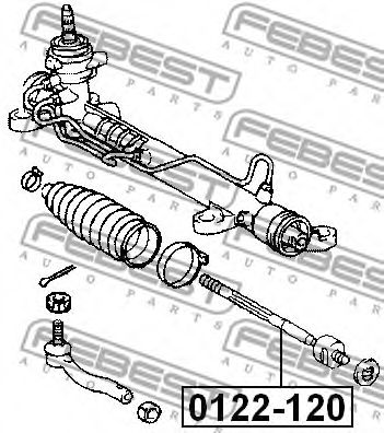 FEBEST - 0122-120 - ТЯГА РУЛЕВАЯ TOYOTA COROLLA CE120/NZE12#/ZZE12# 2000-2008