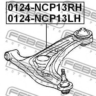 FEBEST - 0124-NCP13LH - Важіль передньої підвіски лівий TOYOTA YARIS, YARIS / VIOS, YARIS VERSO 1.0-1.5 04.99-12.13