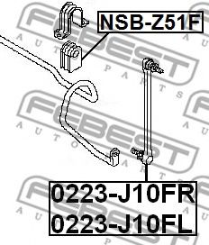 FEBEST - 0223-J10FR - ТЯГА СТАБИЛИЗАТОРА ПЕРЕДНЯЯ ПРАВАЯ (NISSAN QASHQAI J10F 2006-) FEBEST