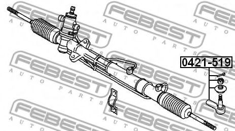 FEBEST - 0421-519 - НАКОНЕЧНИК РУЛЕВОЙ (MITSUBISHI GALANT E55A/E75A 1992-1996) FEBEST