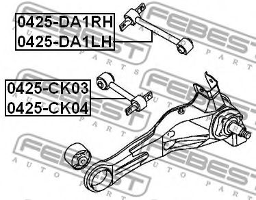 FEBEST - 0425-DA1LH - Важіль зад. верхній лівий Mitsubishi Carisma 96-