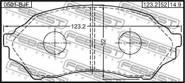 FEBEST - 0501-BJF - КОЛОДКИ ТОРМОЗНЫЕ ПЕРЕДНИЕ