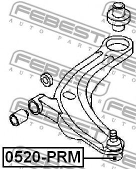 FEBEST - 0520-PRM - ОПОРА ШАРОВАЯ ПЕРЕДНЕГО НИЖНЕГО РЫЧАГА (MAZDA 626 GE 1991-1997) FEBEST