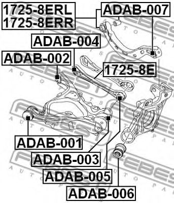 FEBEST - 1725-8ERL - ТЯГА ЗАДНЯЯ ПОПЕРЕЧНАЯ ЛЕВАЯ