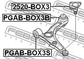 FEBEST - 2520-BOX3 - ОПОРА ШАРОВАЯ ПЕРЕДНЕГО НИЖНЕГО РЫЧАГА PEUGEOT BOXER III 2006-