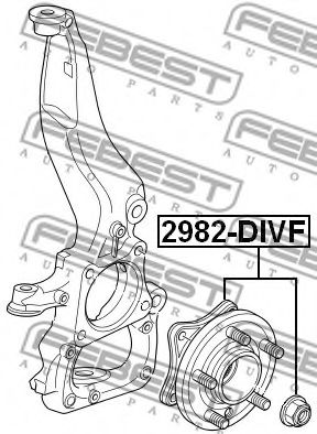 FEBEST - 2982-DIVF - Ступиця колеса передня Land Rover Discovery III 04-09 ,IV 09- / Range Rover Sport 05-