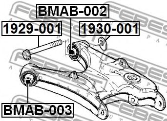 FEBEST - BMAB-002 - САЙЛЕНБЛОК ЗАДНЕГО НИЖНЕГО РЫЧАГА BMW X5 E53 1999-2006
