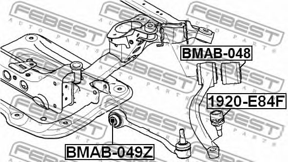 FEBEST - BMAB-049Z - С/блок перед. лівий/правий BMW 3 (E90) 05-/3 (E91, E91N) 05-