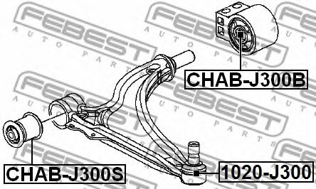 FEBEST - CHAB-J300B - Сайлентблок важеля