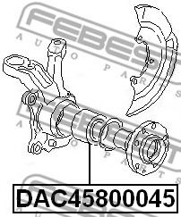 FEBEST - DAC45800045 - ПОДШИПНИК СТУПИЧНЫЙ ПЕРЕДНИЙ  VOLKSWAGEN TRANSPORTER/MULTIVAN T4 1990-2003