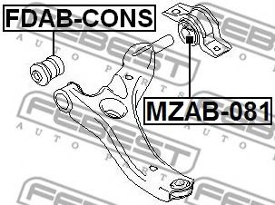 FEBEST - FDAB-CONS - САЙЛЕНБЛОК ПЕРЕДНИЙ ПЕРЕДНЕГО РЫЧАГА FORD TRANSIT CONNECT (TC7) 2002-